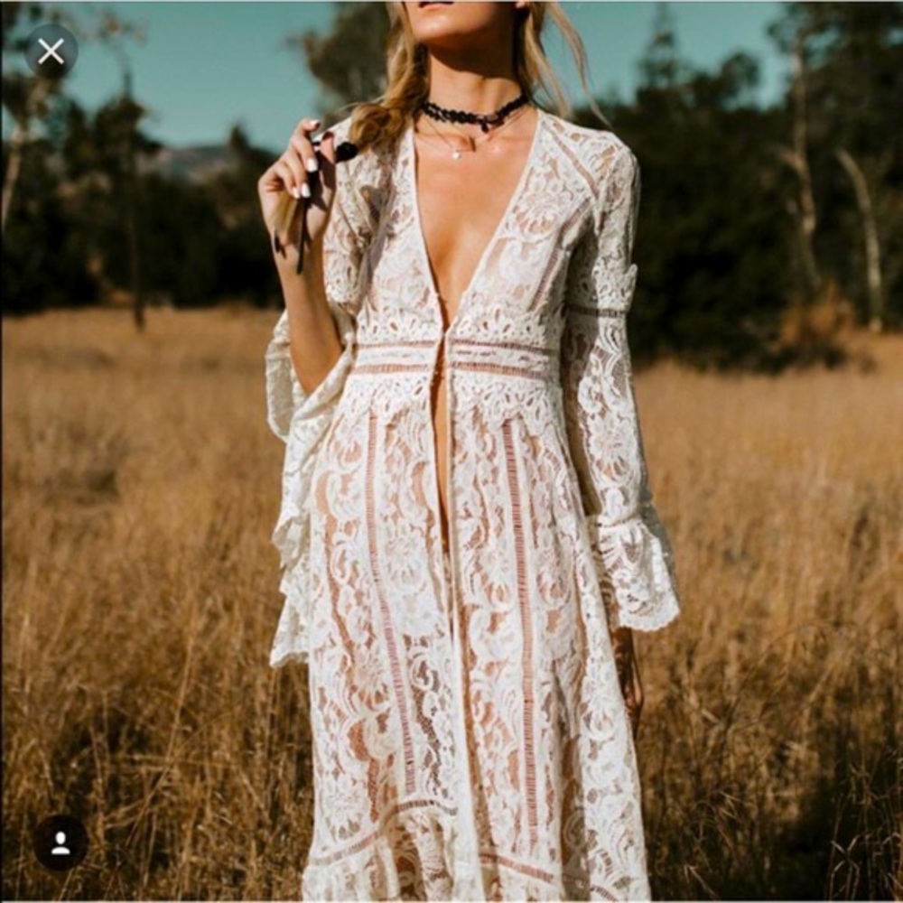 Free People Rhiannon Lace Kimono